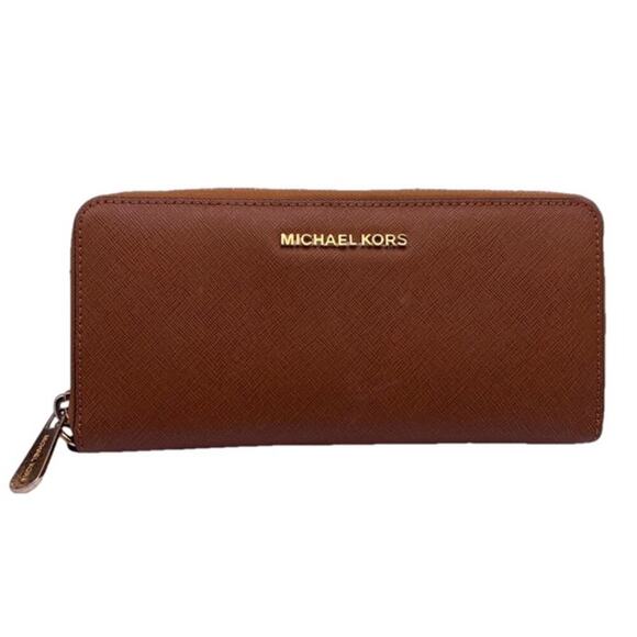 MICHAEL KORS Brown Zip Around Wallet - Picture 1 of 10